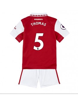 Arsenal Thomas Partey #5 Heimtrikotsatz für Kinder 2022-23 Kurzarm (+ Kurze Hosen)